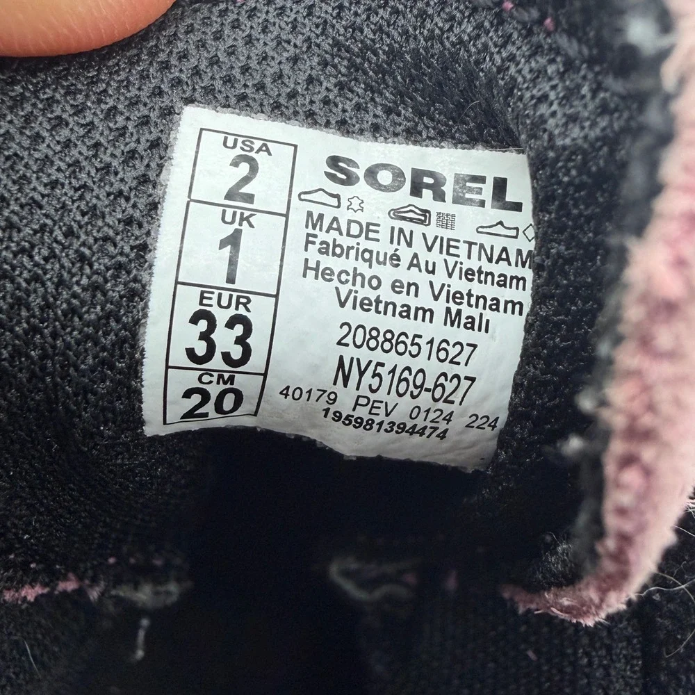 Sorel Kids Out N About Classic Waterproof Boots Dark Plum Mauve NY5169-627 Sz 2